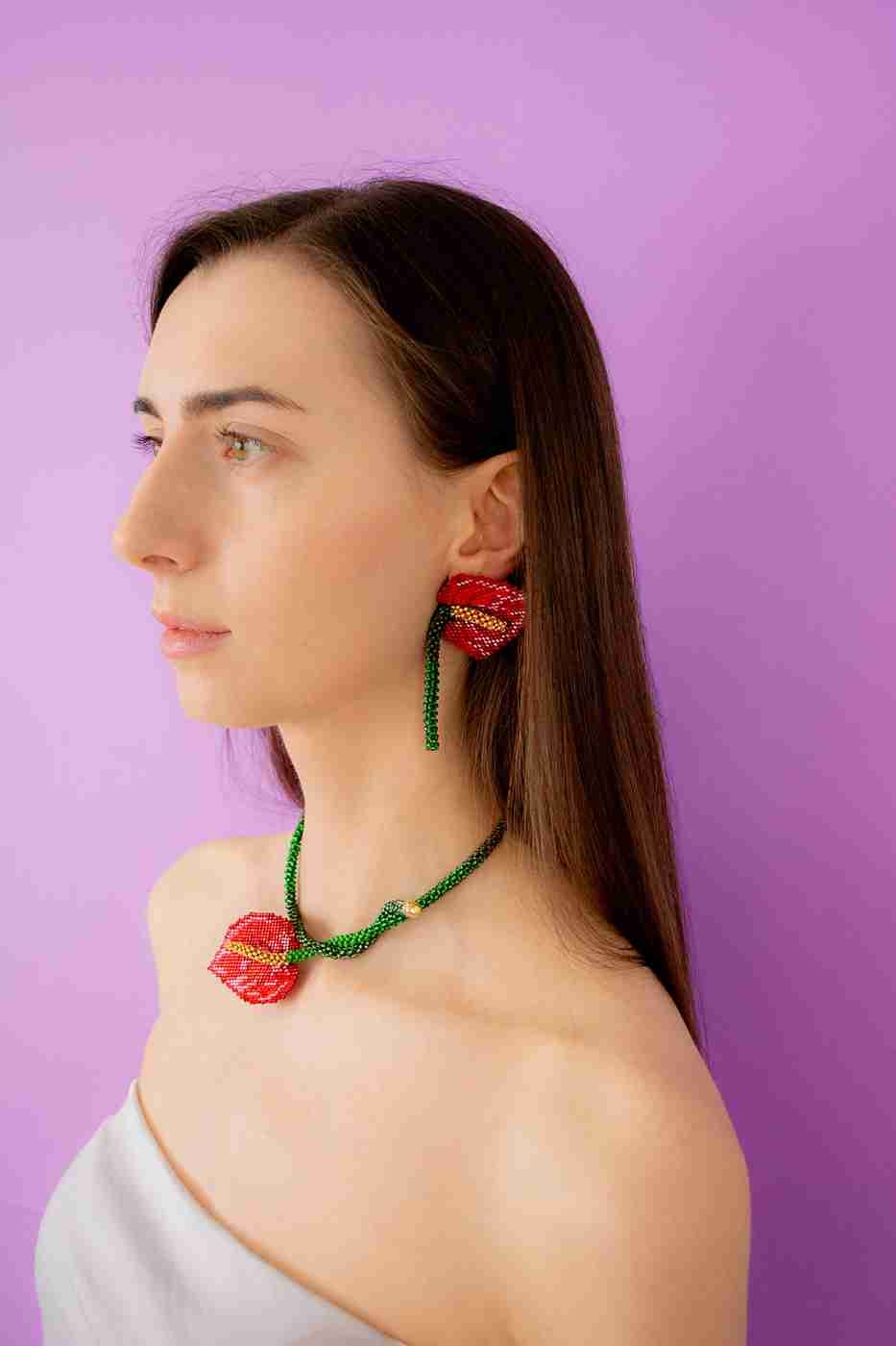 Orecchini Anthurium